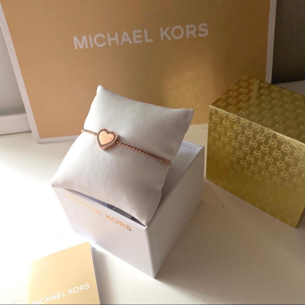 NWT authentic MK rosegold plated slider bracelet - Picture 2 of 6